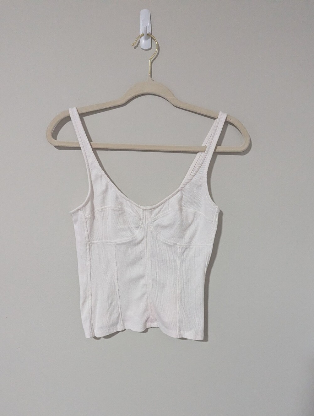 Universal Thread White Sweetheart Ribbed Camisole SZ M